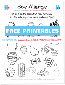 Food Allergy Match and Identify Printables - Lil Allergy Advocates