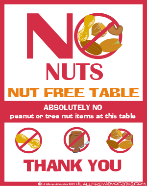 Free Printable Nut Free School Signs Lil Allergy Advocates