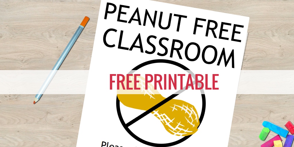 peanut free sign