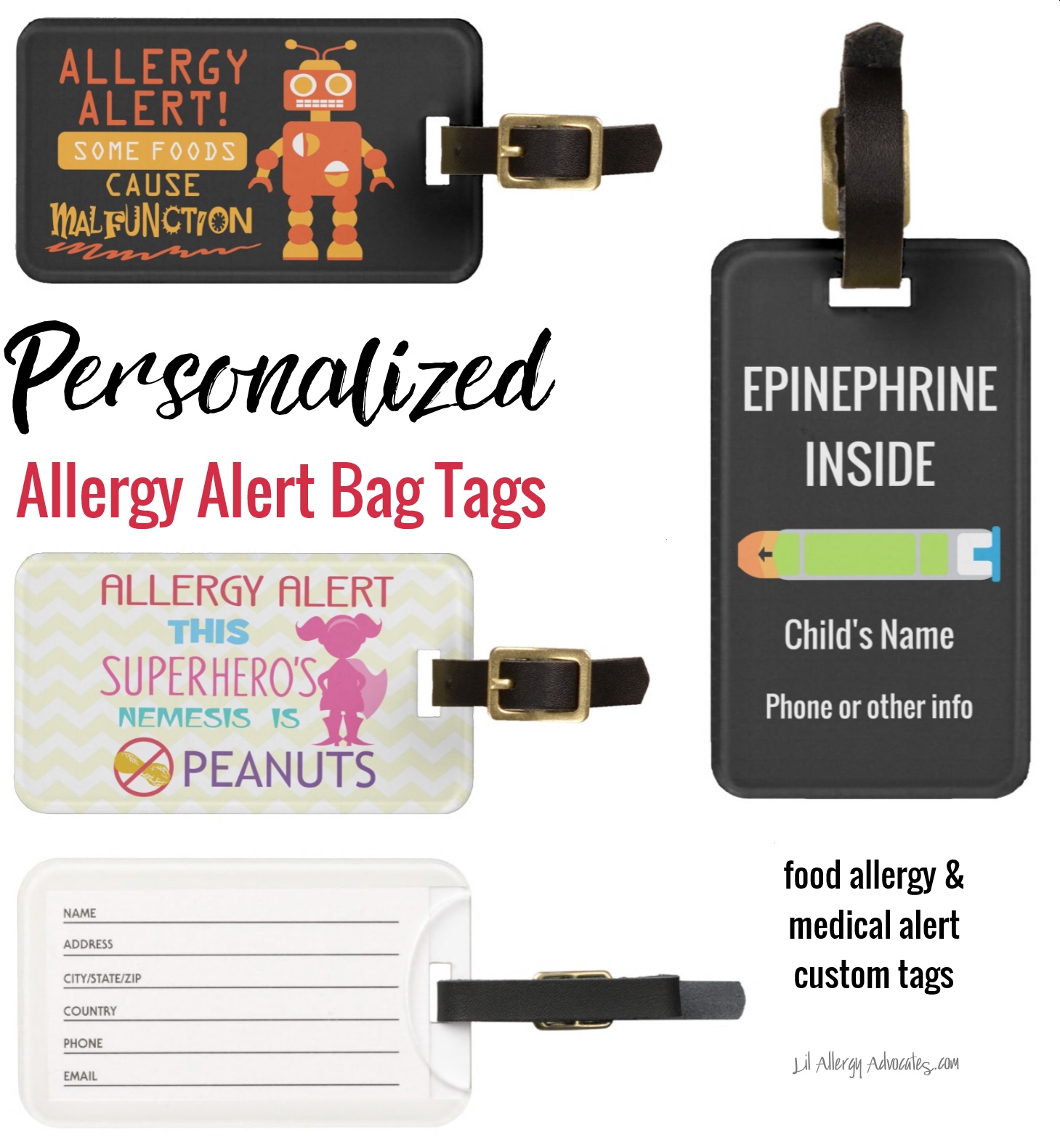 Food Allergy Bag Tag Lil Allergy Advocates