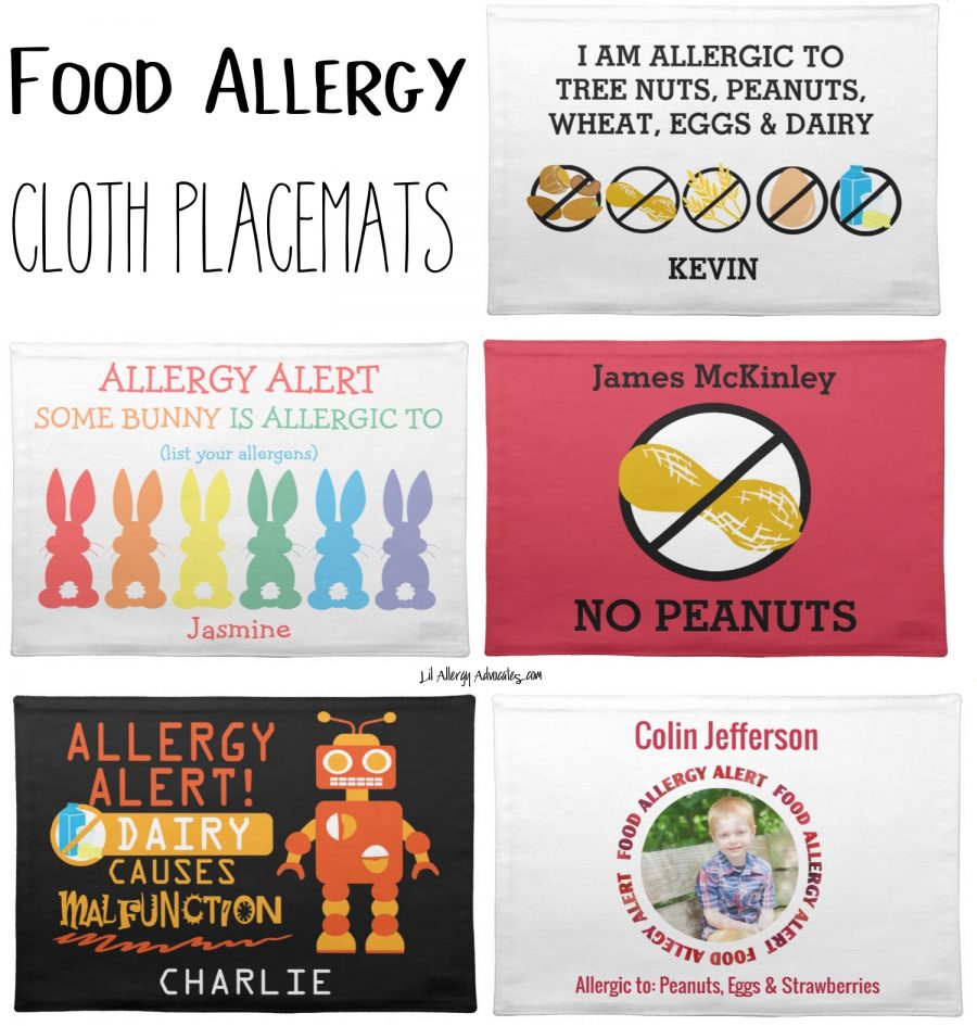 Food Allergy Placemats - Lil Allergy Advocates