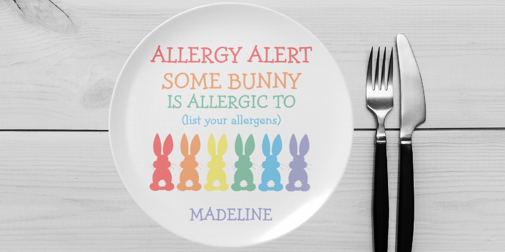 Food Allergy Alert Plates