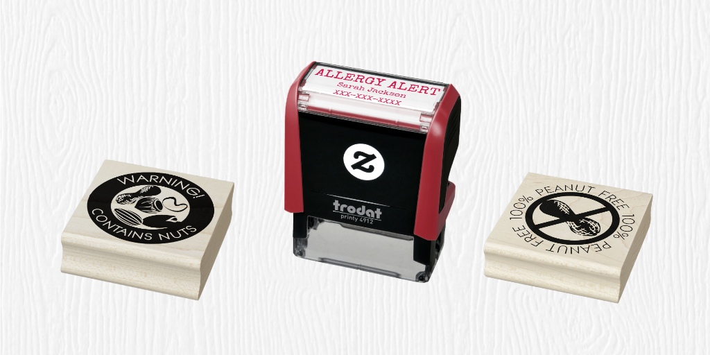 Allergen Symbol Self Inking Stamps