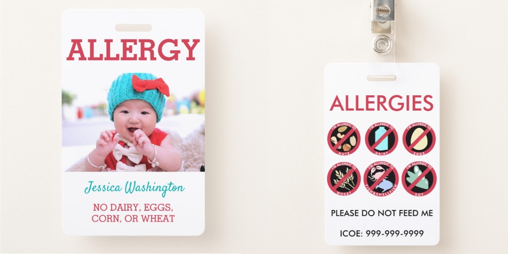 Personalized Allergy Badge