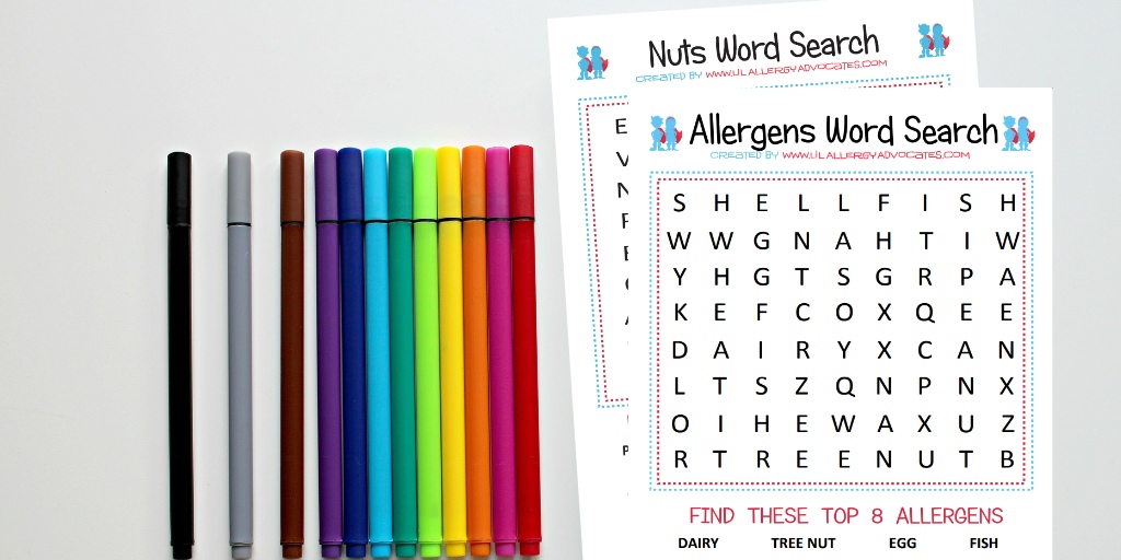 Food Allergy Word Search