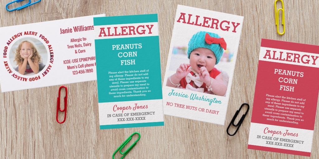 Custom Allergy Cards