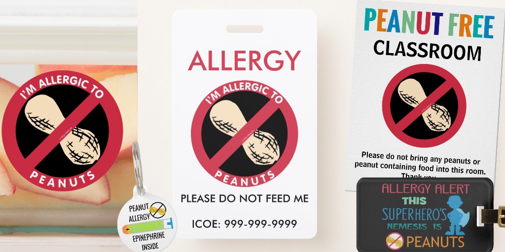 Food Allergy Label: Peanut Allergy Stickers